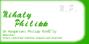 mihaly philipp business card